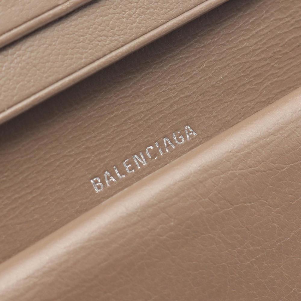 Balenciaga BALENCIAGA CASH Bi-fold Wallet, Leather, Women's, Beige, 594216 - Picture 4 of 8